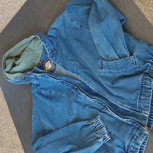 Denim zip-up jacket